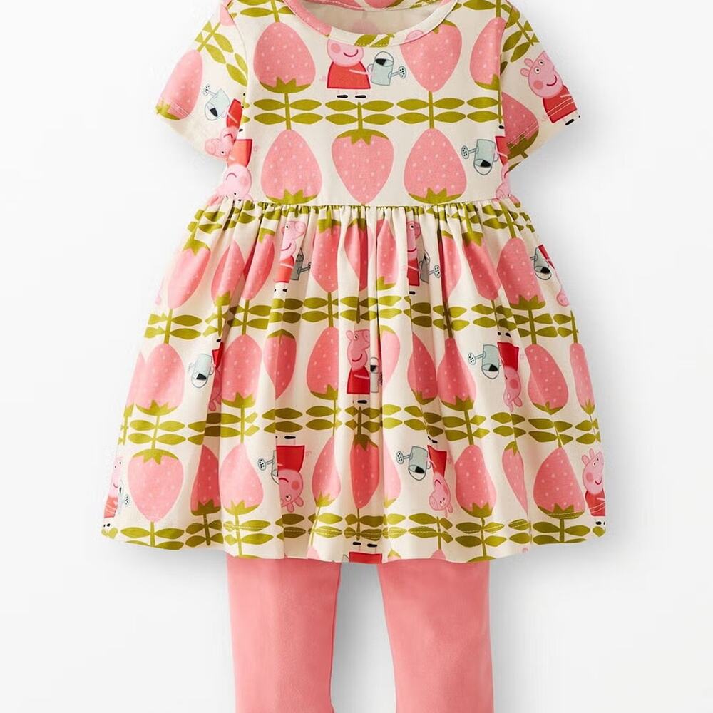 Hanna Andersson NWT 18-24M Peppa Pig Dress & Leggings Set